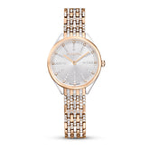 Attract watch, Swiss Made, Pavé, Crystal bracelet, Rose gold tone, Mixed metal finishk